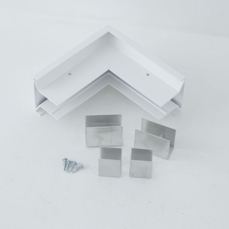 Junção em L para perfil Sobrepor Trovão p/ Quina 30813 Usina ST2871-Usina Design-Starlumen