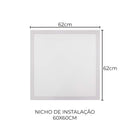 Kit 2 Painel LED Embutir 50W 62x62cm 120° Branco Frio IRC80 c/ Borda ST439-Starlumen-