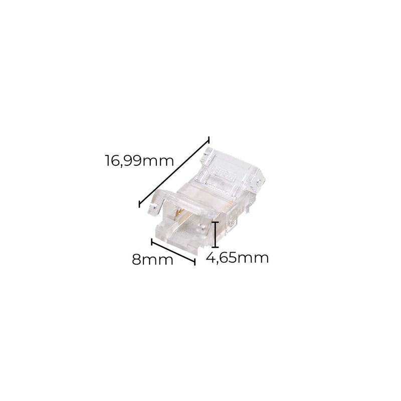 Kit Emenda Linear c/ 10 Unidades de Policarbonato p/ Fita LED 8 ou 10 mm Opus ST3084-Opus-8 mm-Starlumen
