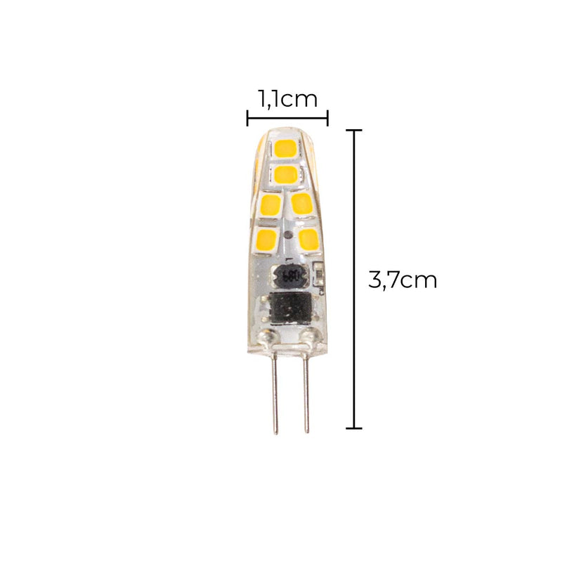 Lâmpada LED G4 12V 1.5W Luz Quente 2400K 110lm Em Silicone IRC80 LP 33761 Opus ST3089