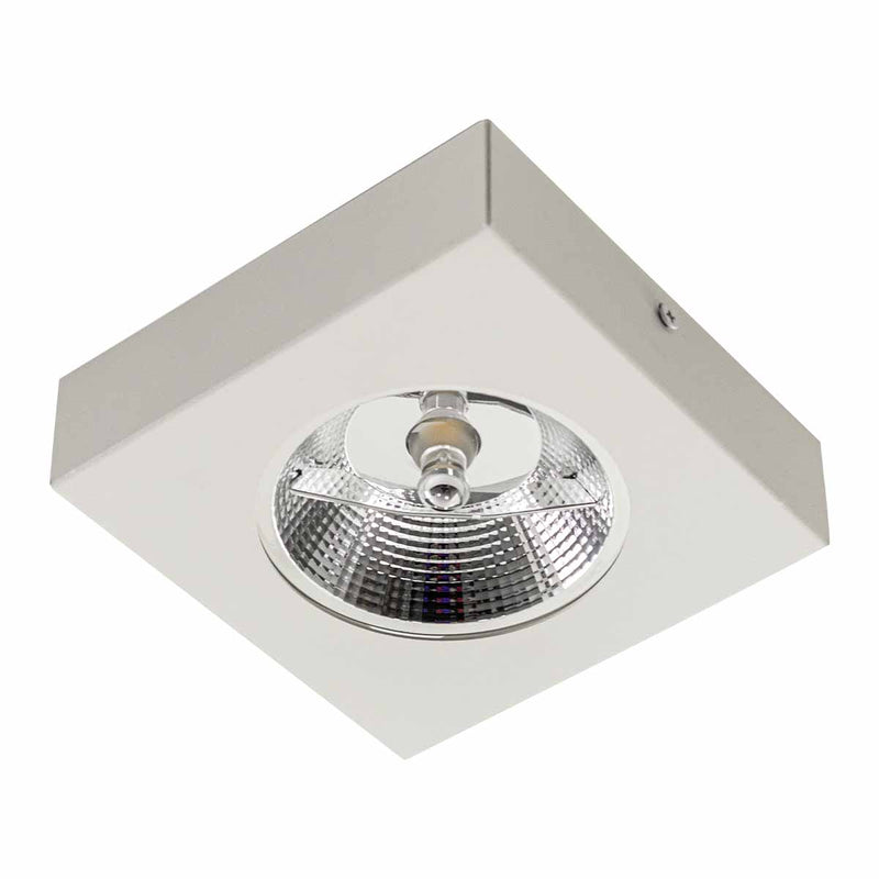 Spot Semi Embutido Quadrado em Aluminio p/ AR111 1XGU10 Lumavi ST3103