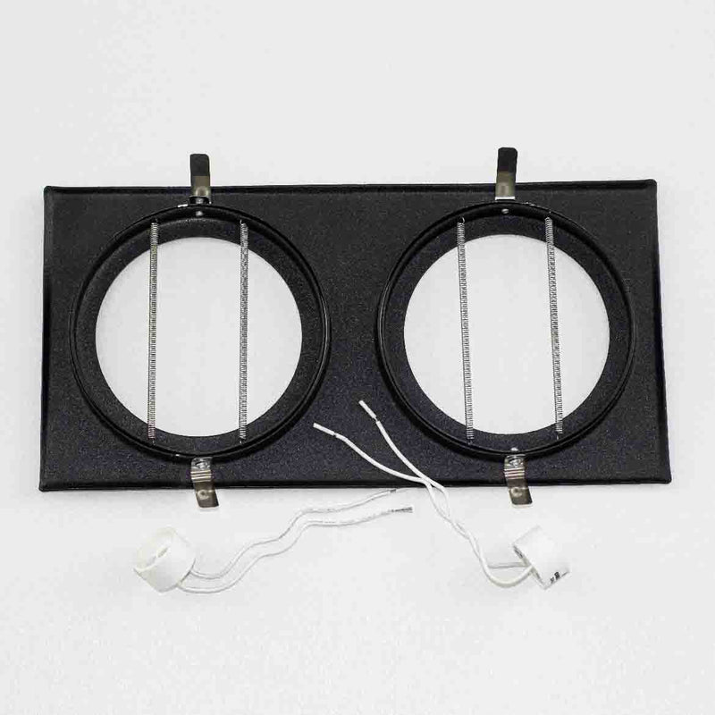 Spot de Embutir Light Duplo Preto p/ 2 LEDs AR111 GU10 Falge ST2999