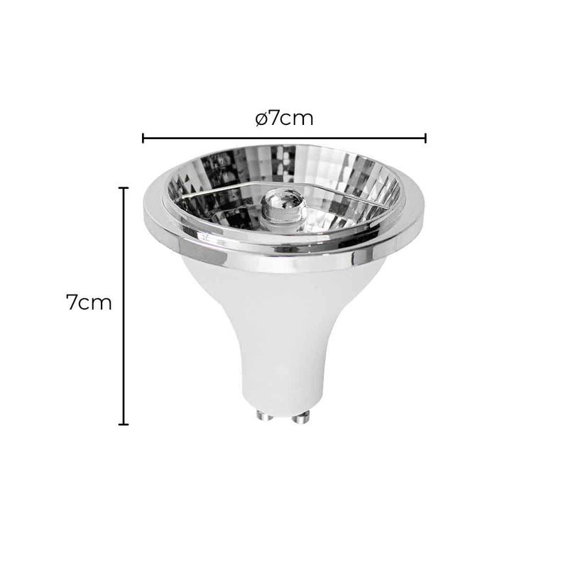 Lâmpada LED GU10 AR70 4,8W 12º IRC95 Nordecor ST2278-Starlux-Starlumen