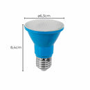 Lâmpada LED PAR20 6W Decorativa Azul E27 Luz Azul 40° Bivolt ST1656-Kian-Starlumen