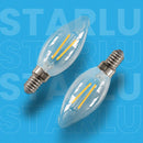 Lâmpada LED Vela 2W 2400K 180lm E14 Bivolt IRC80 L054C2-BVT Starlux ST3149-Starlux-Starlumen