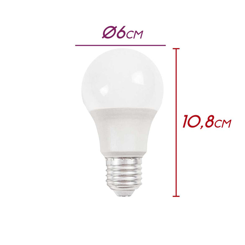 kit 6X Lâmpada LED 9w Bulbo Soquete E27 6500k Bivolt Econômica ST1905