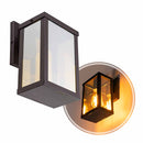 Luminária Arandela de Parede Externa 4 Vidros Reflecta Retrô 1XE27 Em Alumínio ST2948-Starlumen-Marrom-