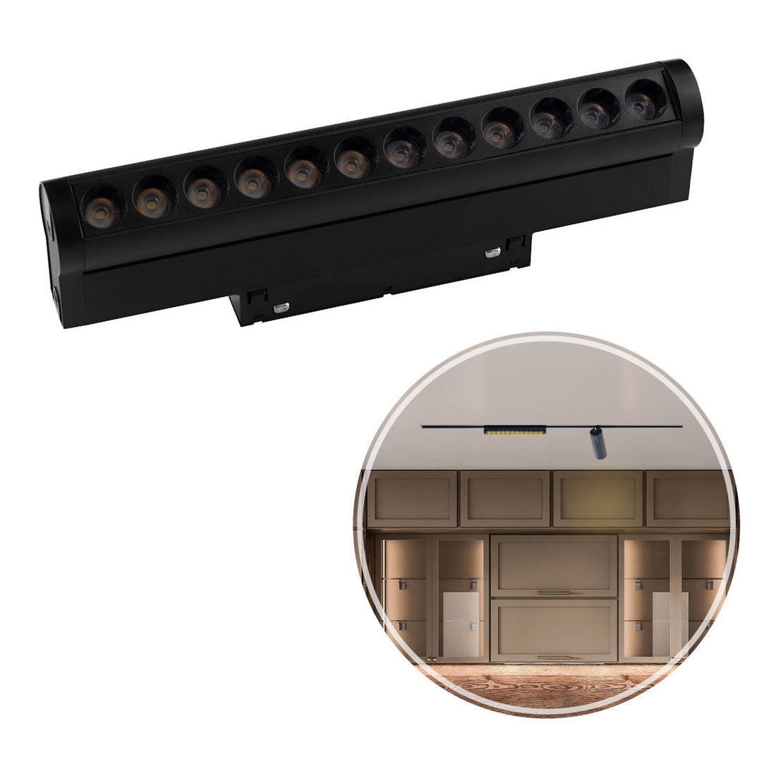 Luminária Projetor Pontual Magnético Conexão Inferior 12W DS9975-1 Del