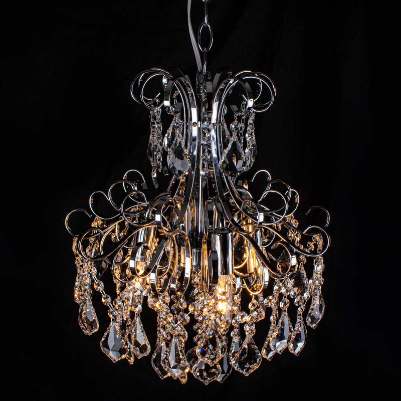 Lustre Clássico Cristal Malipiero P/4 E14 Tupiara 5204 CR CT St1365-Tupiara-Starlumen