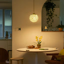 Lustre Pendente LED Globo Cristal Transparente Dourado 7W 3 Cores LUS-610 ST3136-Lustres e Pendentes-Starlumen