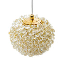 Lustre Pendente LED Globo Cristal Transparente Dourado 7W 3 Cores LUS-610 ST3136-Lustres e Pendentes-Starlumen