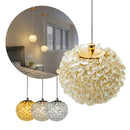 Lustre Pendente LED Globo Cristal Transparente Dourado 7W 3 Cores LUS-610 ST3136-Lustres e Pendentes-Starlumen