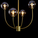 Lustre Pendente Ouro Fosco Ambar Grape Globo para 4x G9 ZR113 Starlux ST2629-Lustres e Pendentes-Starlumen