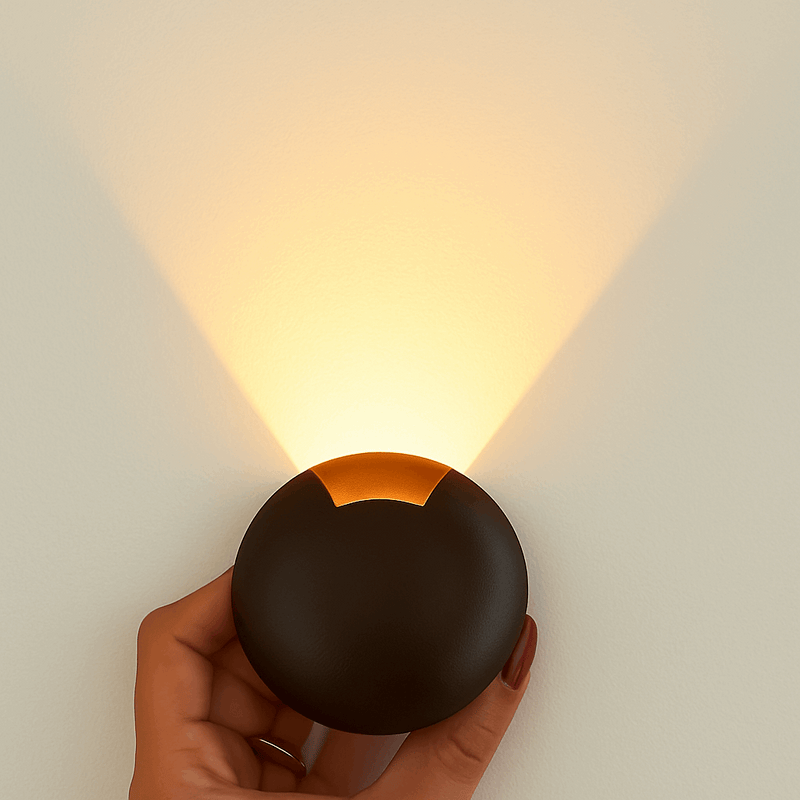 Mini Balizador Led 0,75w 3000k Embutir 1 Saída/Facho Externo ST1371 - Marrom-Starlumen-