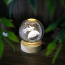 Mini Luminária de Mesa Astronauta Globo de Vidro 8cm LED 3500K USB ST3214-3D Crystal Ambient Light-Starlumen