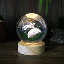 Mini Luminária de Mesa Astronauta Globo de Vidro 8cm LED 3500K USB ST3214-3D Crystal Ambient Light-Starlumen