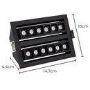 Mini Spot Embutir Soul Direcionável Duplo 2700k 20w 24° 85025 OPUS ST2931-Starlumen-