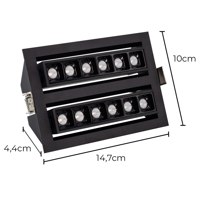 Mini Spot Embutir Soul Direcionável Duplo 2700k 20w 24° 85025 OPUS ST2931-Starlumen-