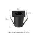 Mini Spot LED Embutir Soul 1.5W 24° 2700k PRO 84981 Opus ST3044-Opus-Starlumen