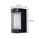 Mini Arandela LED 4W Facho Duplo 3000K IP54 Alumínio Moderna Externa Parede ST3288