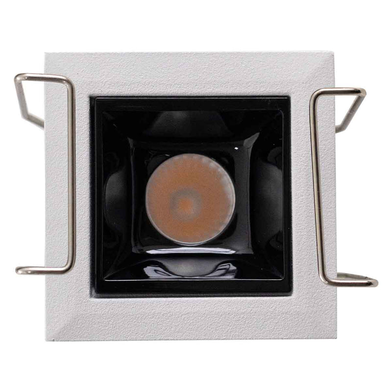 Mini Spot Soul Embutir 1 Foco 2W 2700k Branco e Preto PRO 81287 Opus ST3050