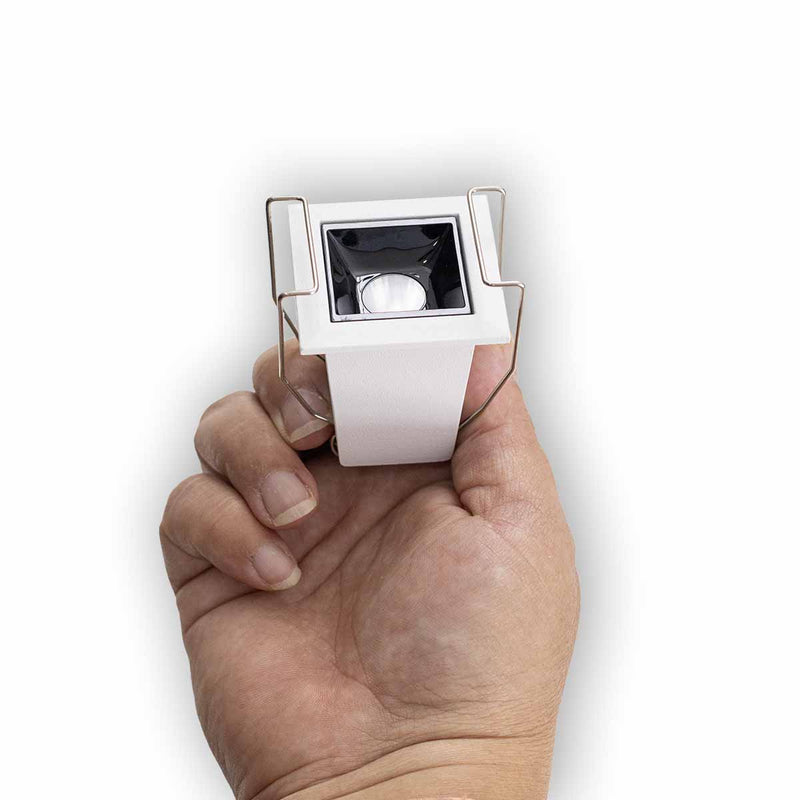 Mini Spot Soul Embutir 1 Foco 2W 2700k Branco e Preto PRO 81287 Opus ST3050