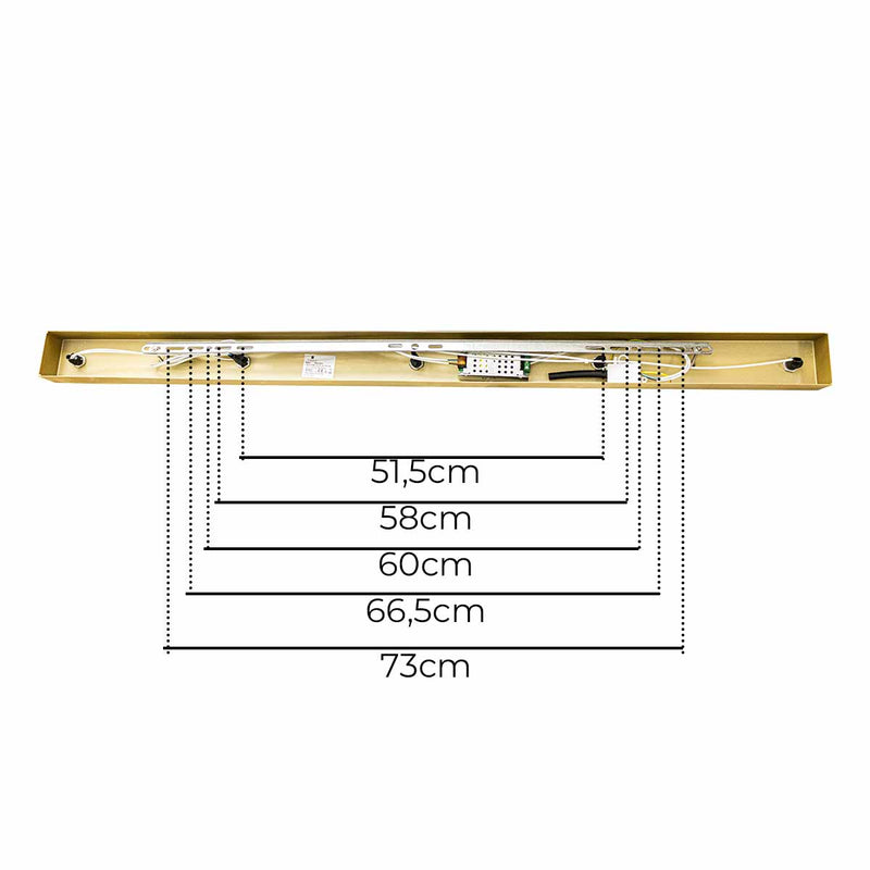 Pendente Lune LED 40W 2400lm 3000K Dourado e Transparente PD1520 Studioluce ST3125