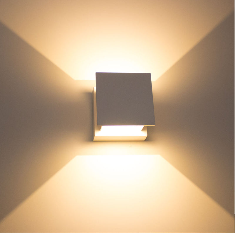 Arandela Efeito 2 Fachos Regulável LED 5W Branco Quente ST423 - Preta