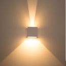 Arandela Efeito 2 Fachos Regulável LED 5W Branco Quente ST423 - Preta