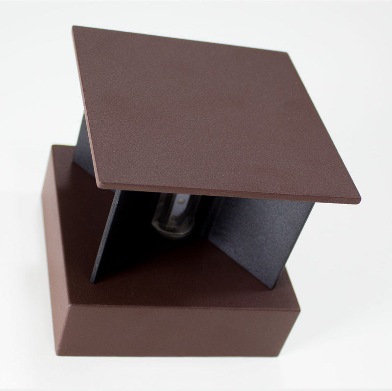 Arandela Efeito 2 Fachos Regulável LED 5W Branco Quente ST423 - Marrom