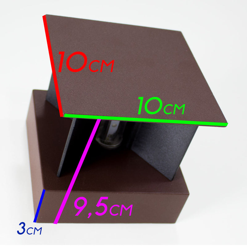 Arandela Efeito 2 Fachos Regulável LED 5W Branco Quente ST423 - Marrom