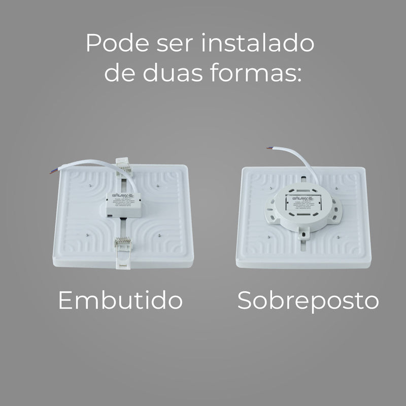 Painel LED Infinity de Embutir Ou Sobrepor Quadrado 24W ST2876-Starlumen-