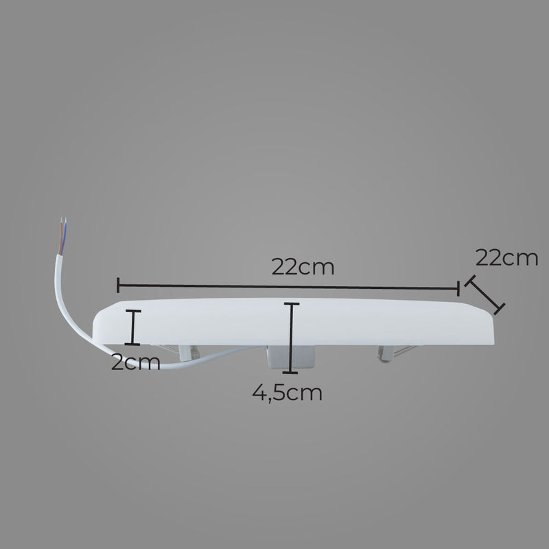 Painel LED Infinity de Embutir Ou Sobrepor Quadrado 36W ST2876-Starlumen-