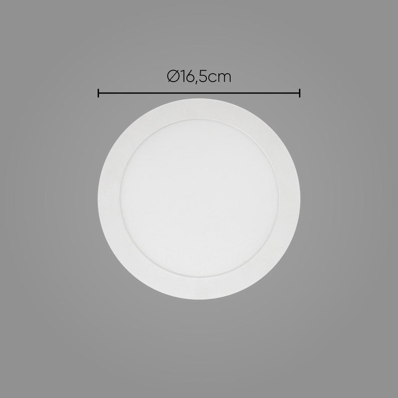 Painel Plafon LED 12w Luminária Embutir Redondo Branco Frio ST535-Starlumen-