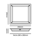 Painel Plafon LED Embutir Recuado Kais 24W 4000k 120° Branco Nordecor ST3145-Nordecor-Starlumen