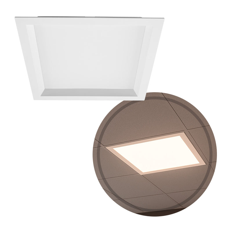 Painel Plafon LED Embutir Recuado Kais 24W 4000k 120° Branco Nordecor ST3145-Nordecor-Starlumen