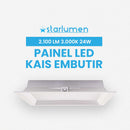 Painel Plafon LED Embutir Recuado kais 24W Quadrado Luz Quente 3000K Nordecor 4194 ST3145-Nordecor-Starlumen