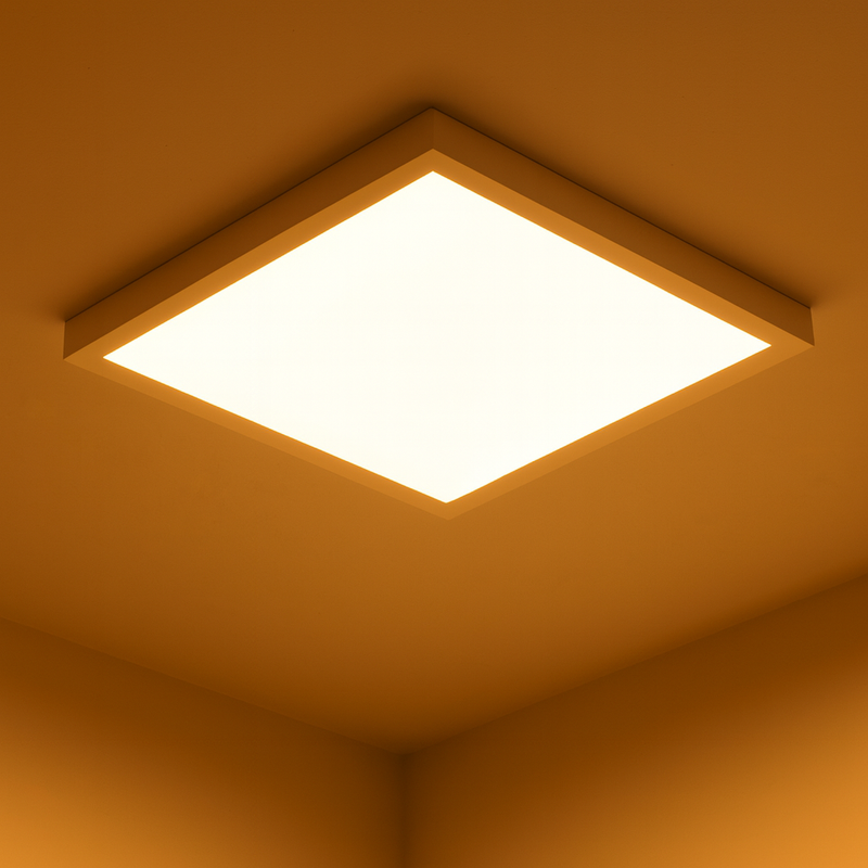 Painel Plafon Led 36w Sobrepor Quadrado 40x40cm St1453-Starlumen-Branco Quente - 3000K-Bivolt-Starlumen