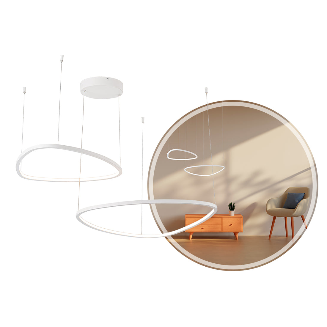 Pendente BERT LED 72W 3000K 3240lm Bivolt PD1735BR Studioluce ST2977