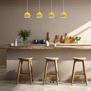 Pendente Bola Alumínio 1xG9 ST3028 - Amarelo com interior Branco-Starlumen-