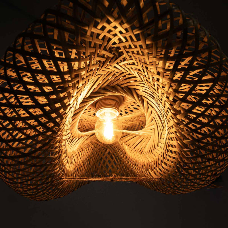 Pendente Borneu 60x26cm de Fibra de Bambu p/ 1XE27 P-BORNEU-60 GMH ST3161-GMH TRADE-Starlumen