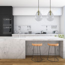 Pendente Caju Cúpula Vidro 29x23cm1xE14 Bella Iluminação CAJ1PD01TR029 St1882-Bella Iluminação-Starlumen