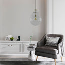 Pendente Caju Cúpula Vidro 54x40cm1xE27 Bella Iluminação CAJ1PD01TR054 St1882-Bella Iluminação-Starlumen