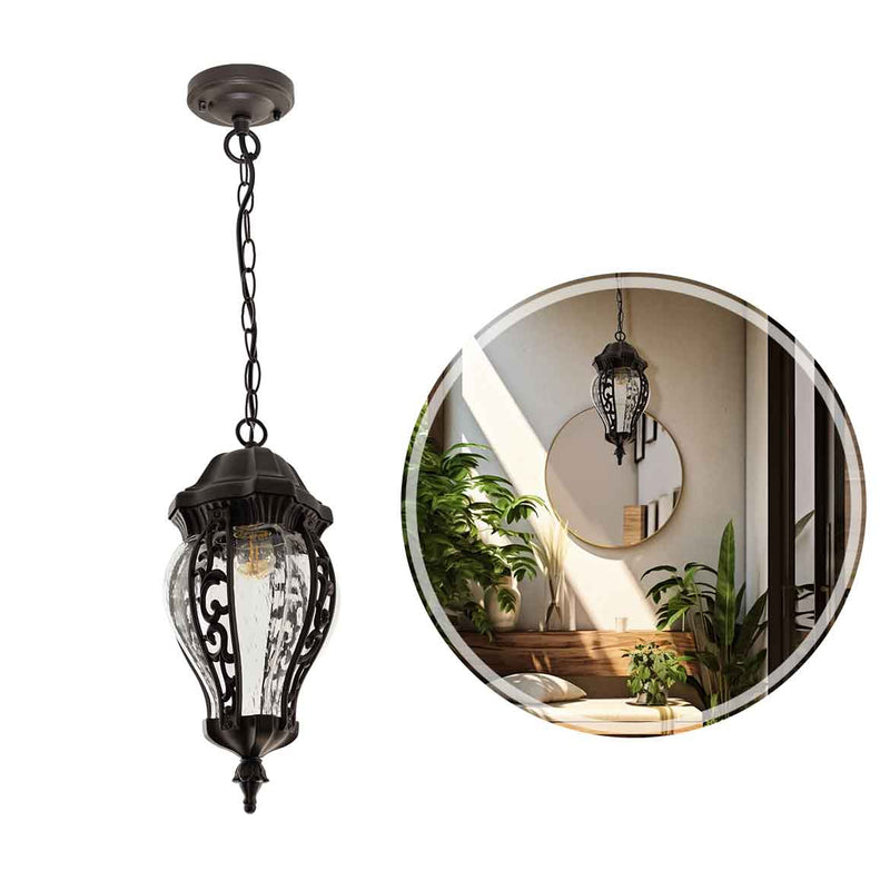 Pendente Colonial Amélia Marrom Externo P/ E27 9820 Galaxy ST2973-Galaxy-Starlumen