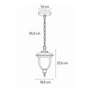 Pendente Colonial Toulouse Class Preto C/ Vidro Tipo Murano AC210T ST3002-Biancoluce-Starlumen