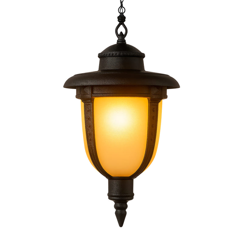 Pendente Colonial Toulouse Class Preto C/ Vidro Tipo Murano AC210T ST3002-Biancoluce-Starlumen