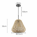 Pendente Corda Nautica 01 Areia Para E27 St2974-Starlumen-Starlumen