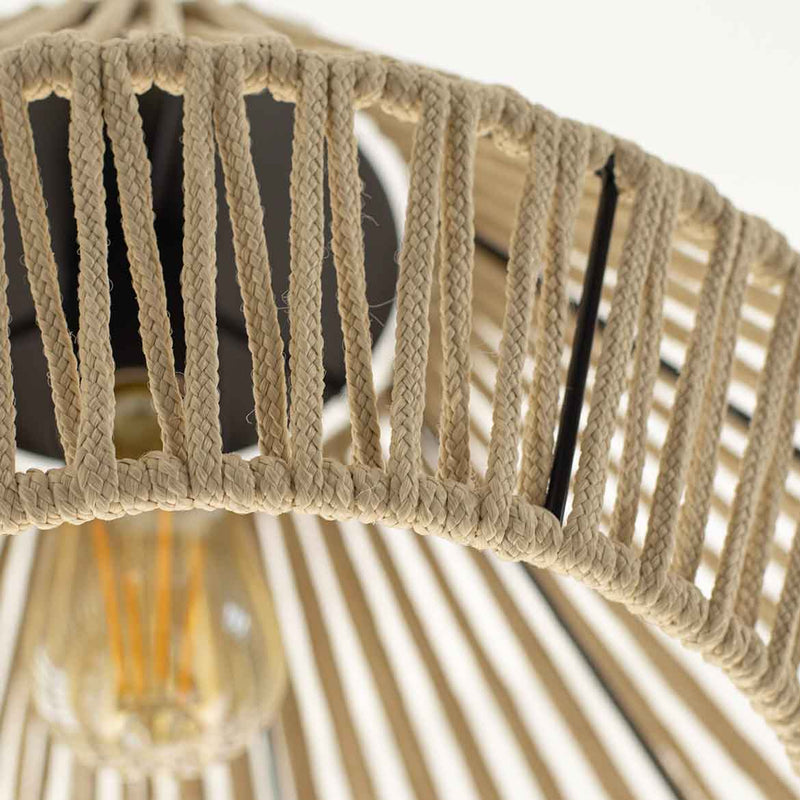 Pendente Corda Nautica 03 Areia Para E27 St2974-Starlumen-Starlumen