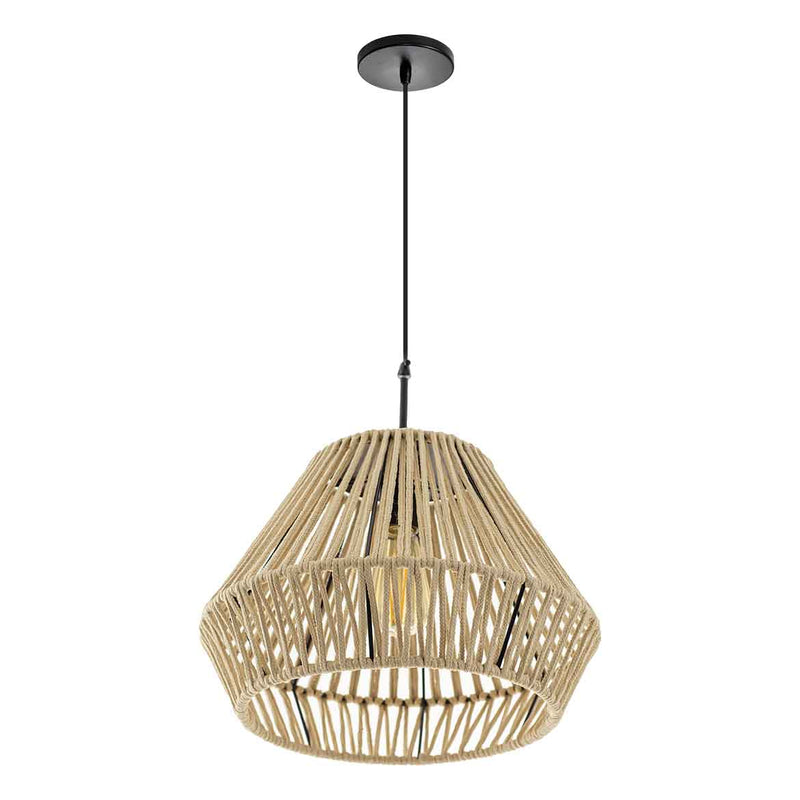 Pendente Corda Nautica 03 Areia Para E27 St2974-Starlumen-Starlumen