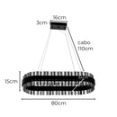 Pendente Crown Preto e Fumê LED 34W 2700K ZR073-SKY-RT STARLUX ST2976-Starlux-Starlumen